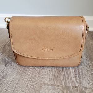 Maedn Everyday Crossbody Bag in Camel Faux Leather